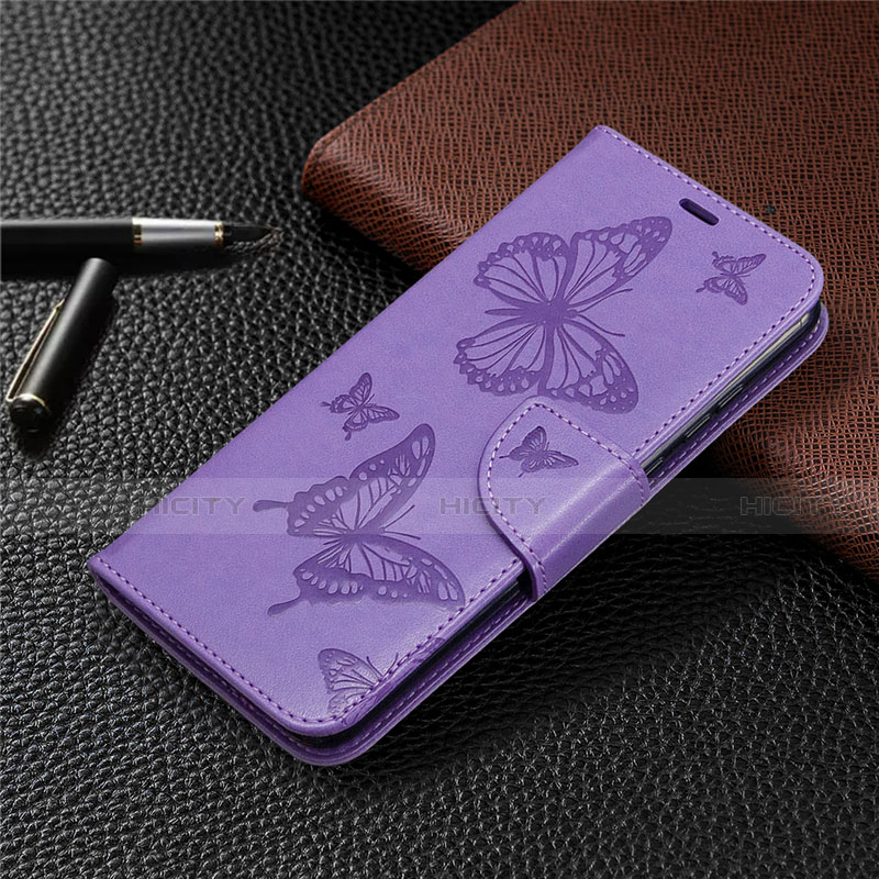 Custodia Portafoglio In Pelle Cover con Supporto L04 per Huawei Honor 9A Viola