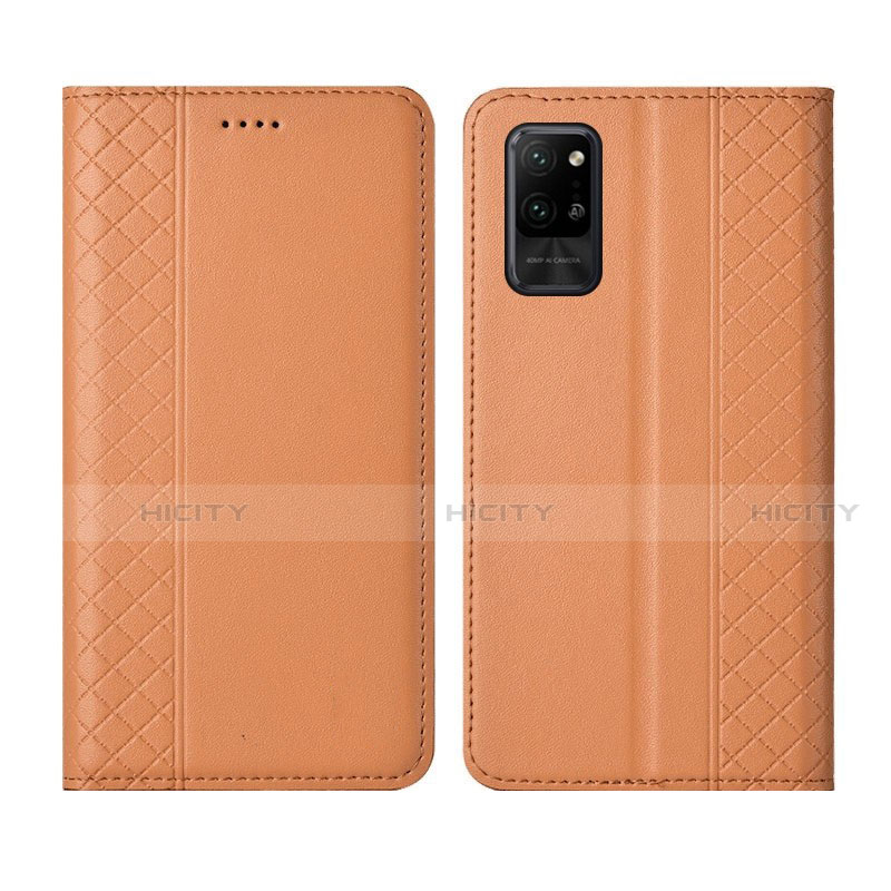 Custodia Portafoglio In Pelle Cover con Supporto L04 per Huawei Honor Play4 Pro 5G Arancione