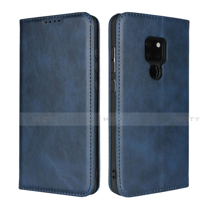 Custodia Portafoglio In Pelle Cover con Supporto L04 per Huawei Mate 20 Blu