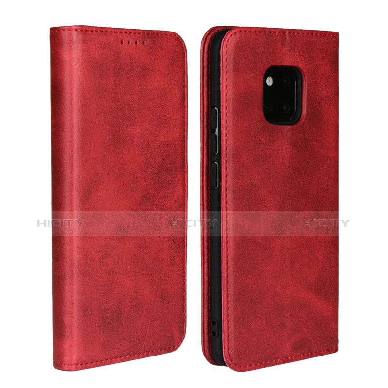 Custodia Portafoglio In Pelle Cover con Supporto L04 per Huawei Mate 20 Pro Rosso