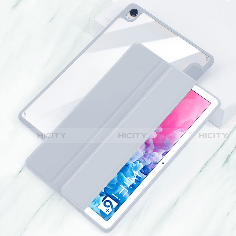 Custodia Portafoglio In Pelle Cover con Supporto L04 per Huawei MatePad 10.8 Grigio