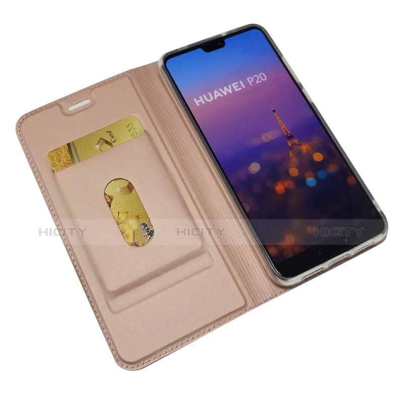 Custodia Portafoglio In Pelle Cover con Supporto L04 per Huawei P20