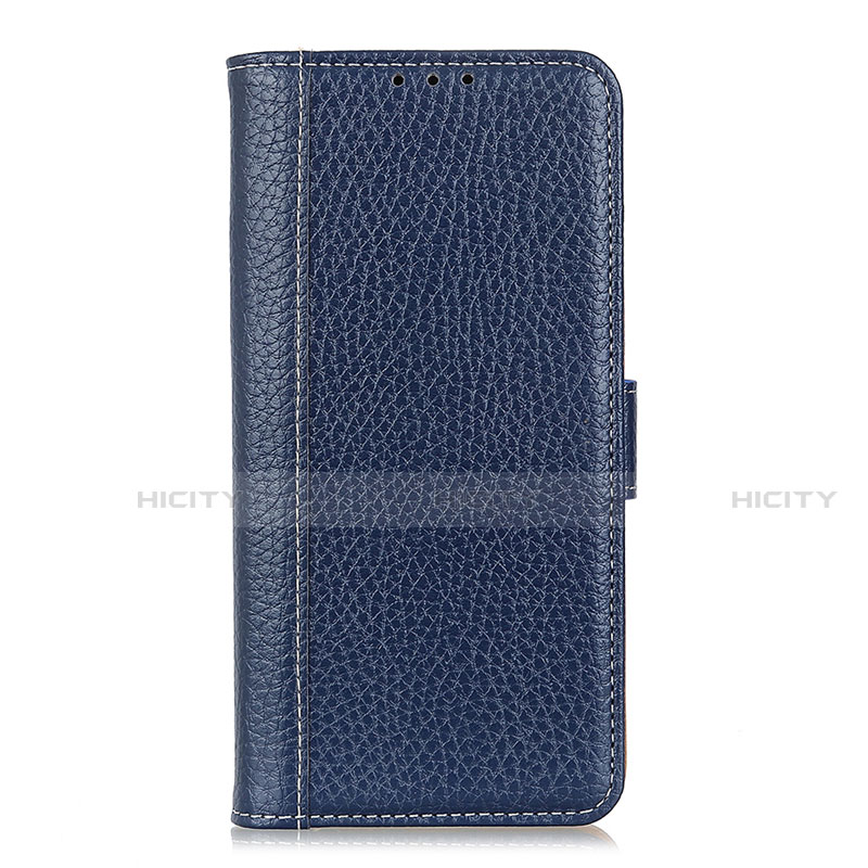 Custodia Portafoglio In Pelle Cover con Supporto L04 per Huawei Y6p Blu