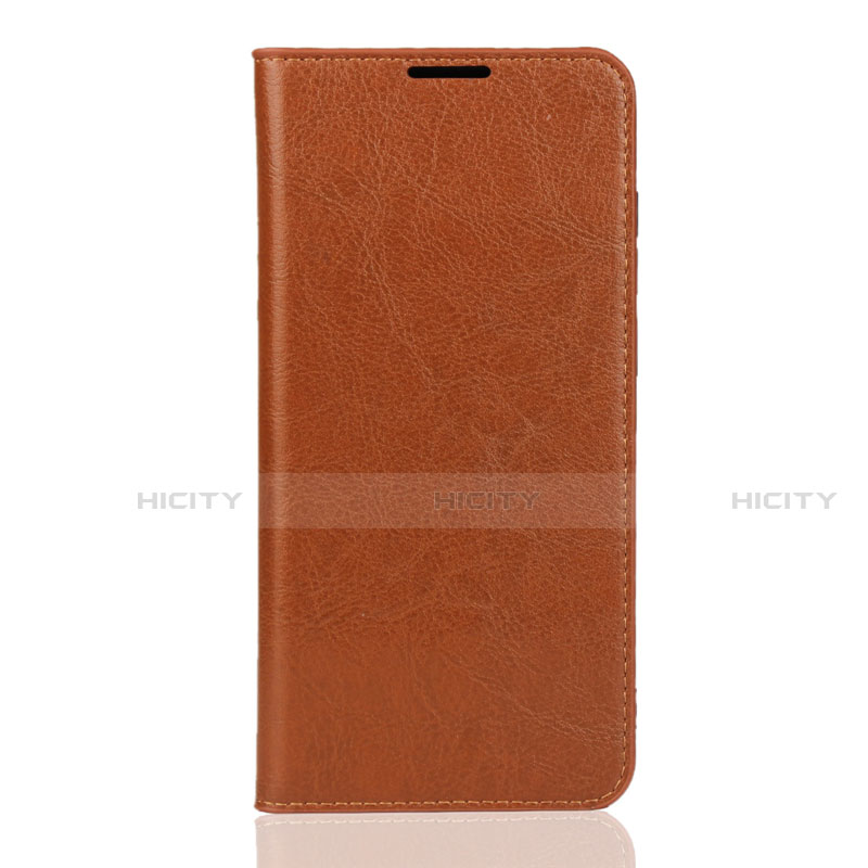 Custodia Portafoglio In Pelle Cover con Supporto L04 per Huawei Y7 (2019) Arancione