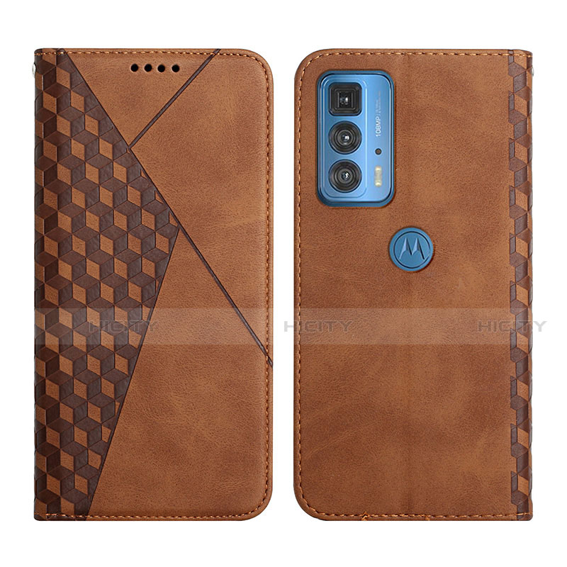 Custodia Portafoglio In Pelle Cover con Supporto L04 per Motorola Moto Edge S Pro 5G Marrone