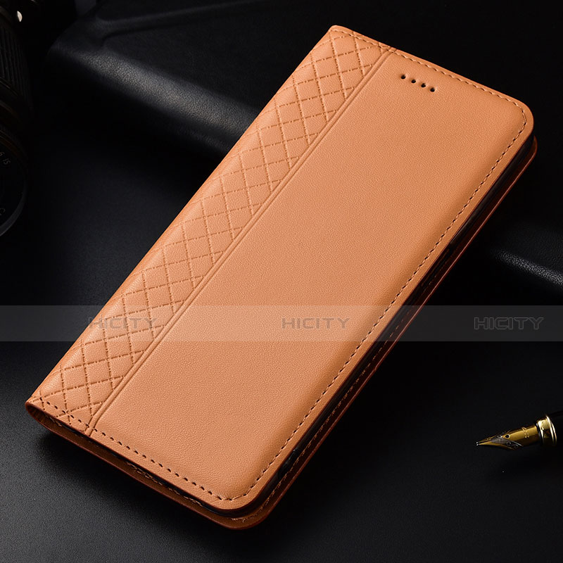 Custodia Portafoglio In Pelle Cover con Supporto L04 per Nokia 4.2 Arancione