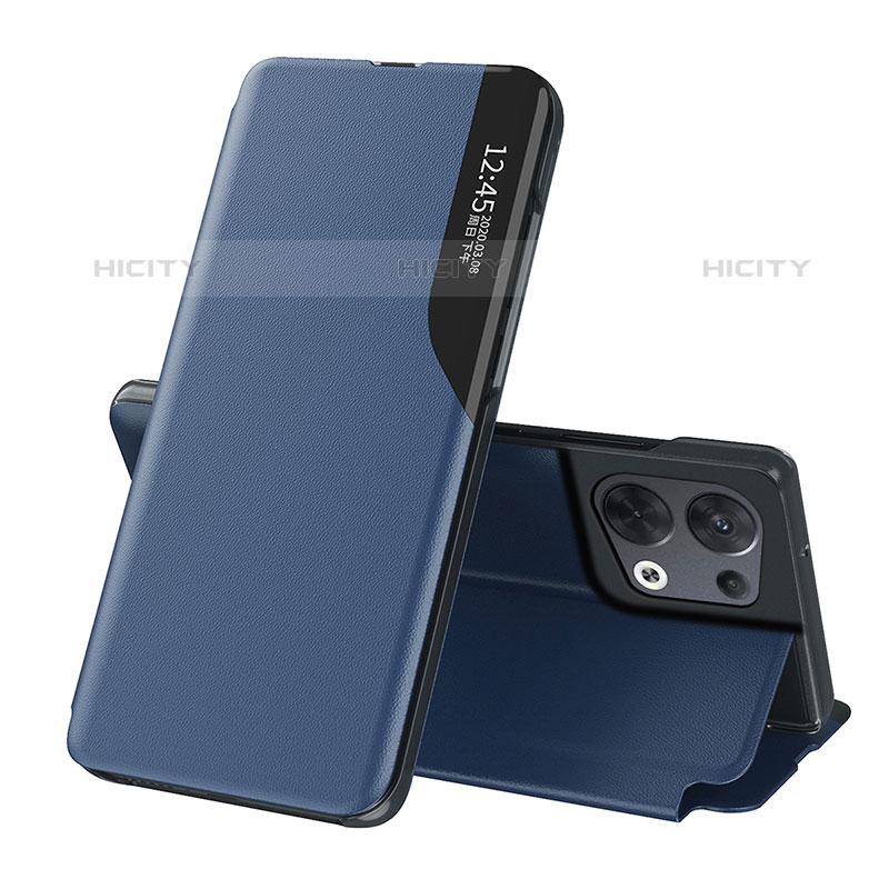 Custodia Portafoglio In Pelle Cover con Supporto L04 per Oppo Reno9 Pro 5G Blu