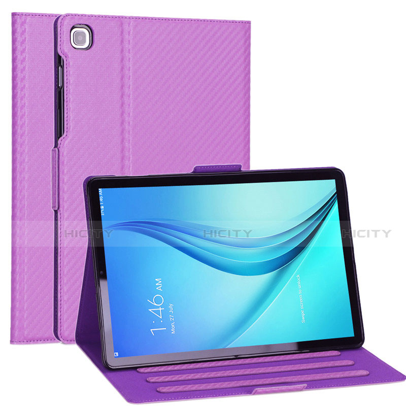 Custodia Portafoglio In Pelle Cover con Supporto L04 per Samsung Galaxy Tab S5e 4G 10.5 SM-T725 Viola