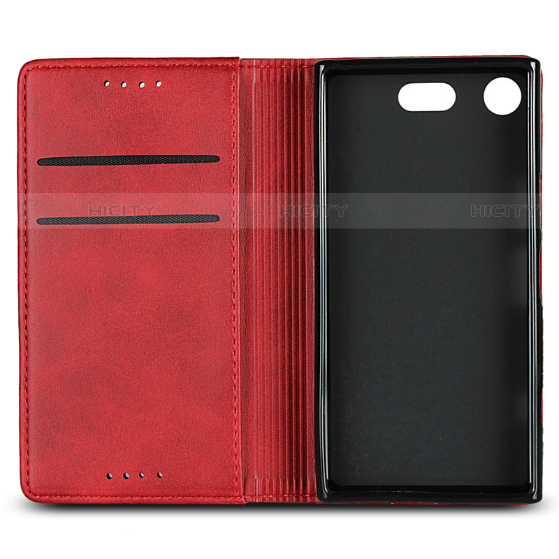 Custodia Portafoglio In Pelle Cover con Supporto L04 per Sony Xperia XZ1 Compact