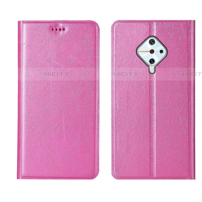 Custodia Portafoglio In Pelle Cover con Supporto L04 per Vivo X50 Lite Rosa