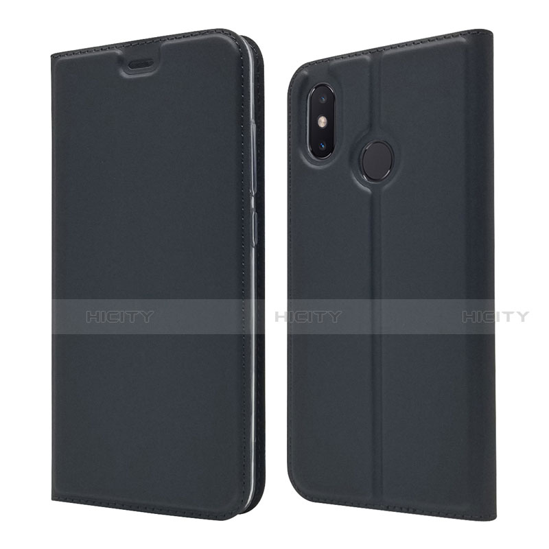 Custodia Portafoglio In Pelle Cover con Supporto L04 per Xiaomi Mi 8 Nero