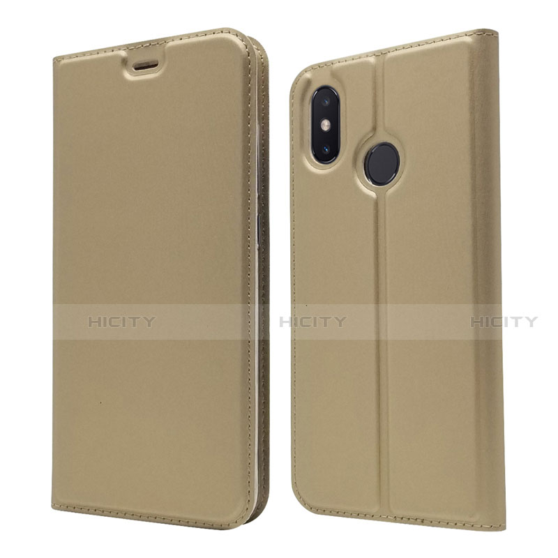 Custodia Portafoglio In Pelle Cover con Supporto L04 per Xiaomi Mi 8 Oro