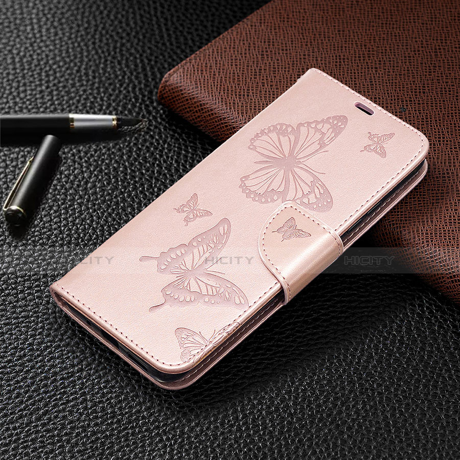 Custodia Portafoglio In Pelle Cover con Supporto L04 per Xiaomi Redmi 9C NFC Oro Rosa