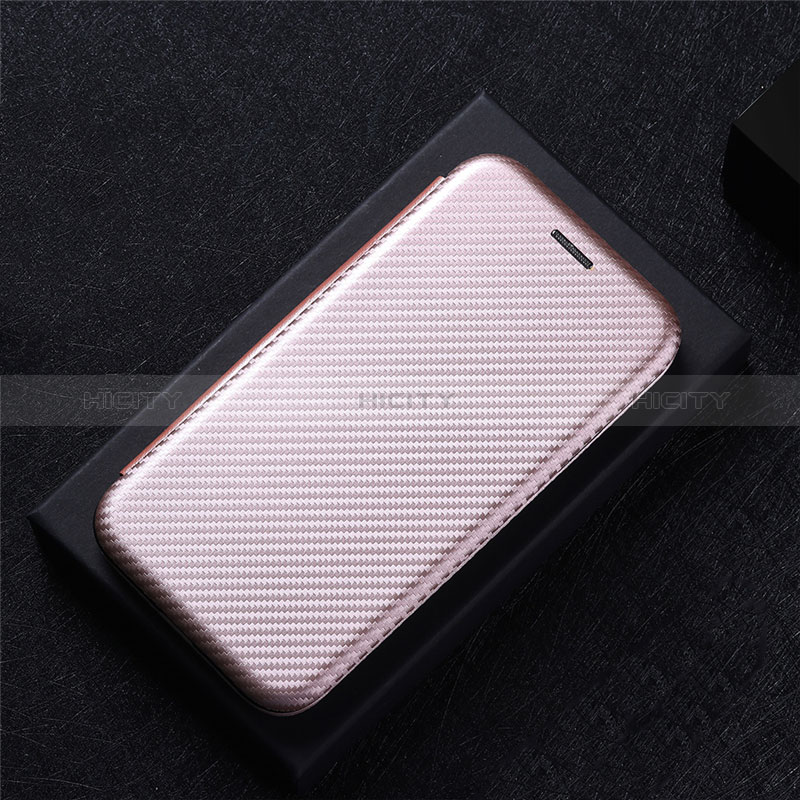 Custodia Portafoglio In Pelle Cover con Supporto L04Z per Asus ROG Phone 5s Pro Oro Rosa