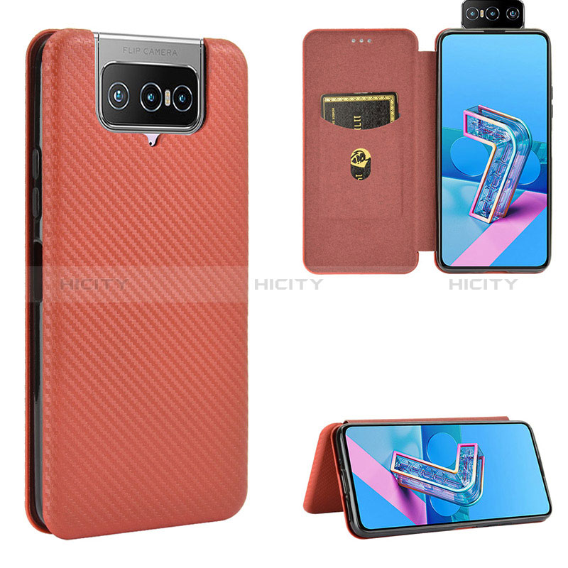 Custodia Portafoglio In Pelle Cover con Supporto L04Z per Asus ZenFone 8 Flip ZS672KS