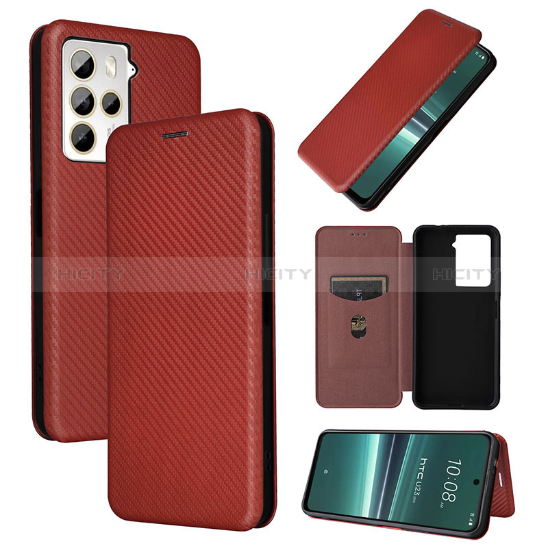 Custodia Portafoglio In Pelle Cover con Supporto L04Z per HTC U23 5G