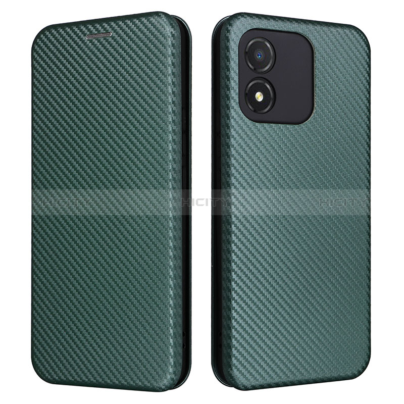 Custodia Portafoglio In Pelle Cover con Supporto L04Z per Huawei Honor X5 Verde