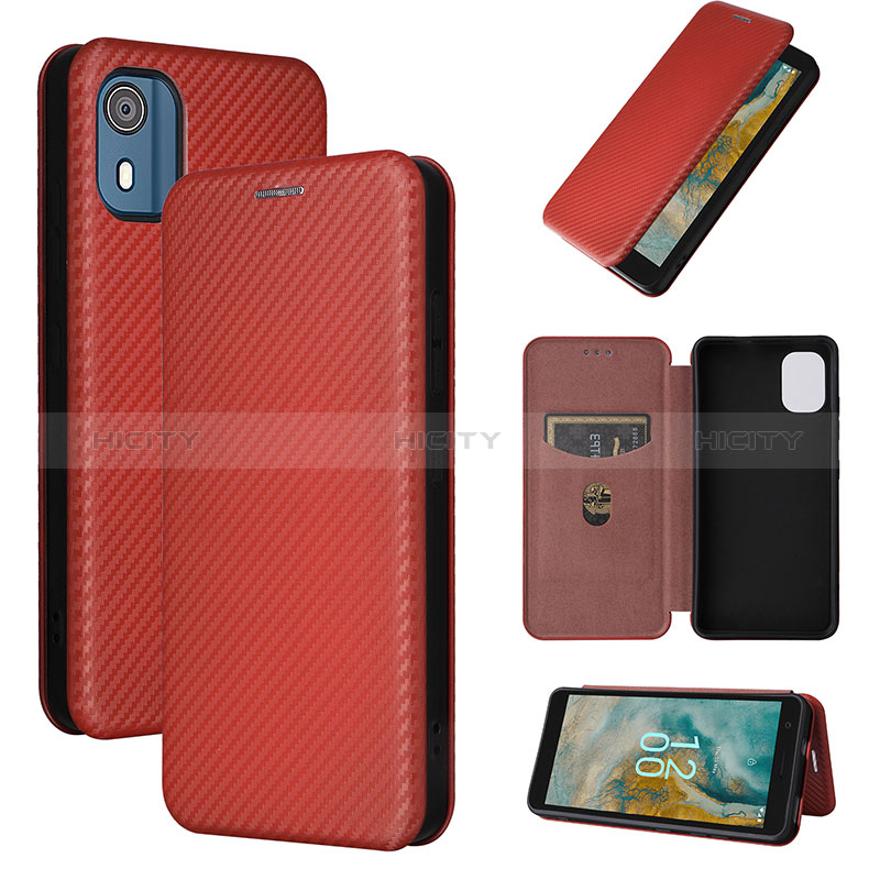 Custodia Portafoglio In Pelle Cover con Supporto L04Z per Nokia C02