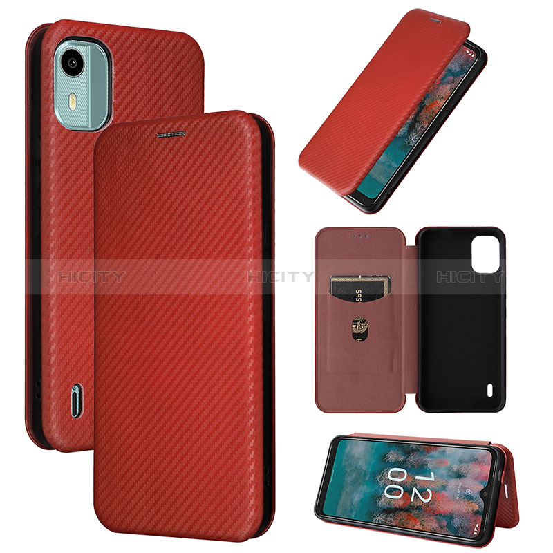 Custodia Portafoglio In Pelle Cover con Supporto L04Z per Nokia C12 Plus