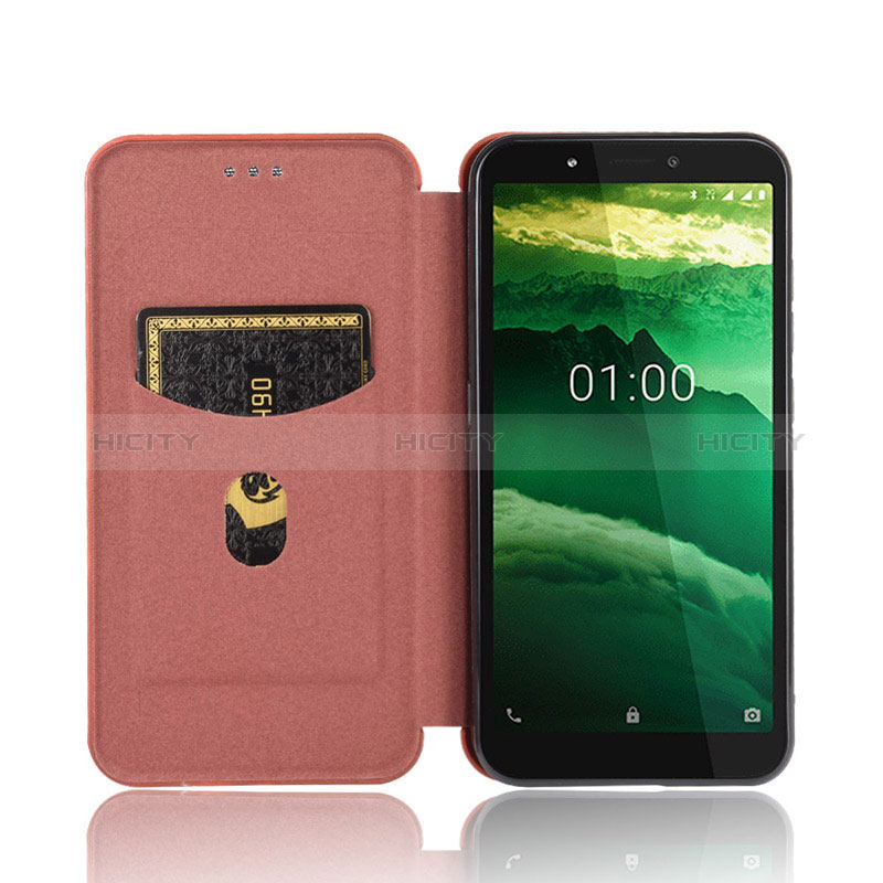 Custodia Portafoglio In Pelle Cover con Supporto L04Z per Nokia C2