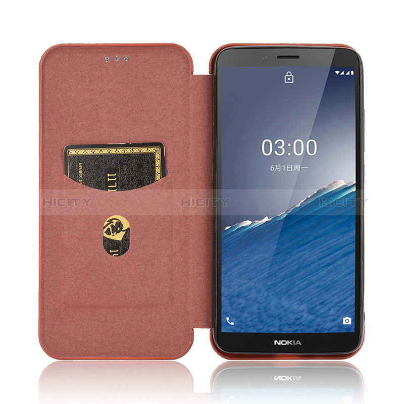 Custodia Portafoglio In Pelle Cover con Supporto L04Z per Nokia C3