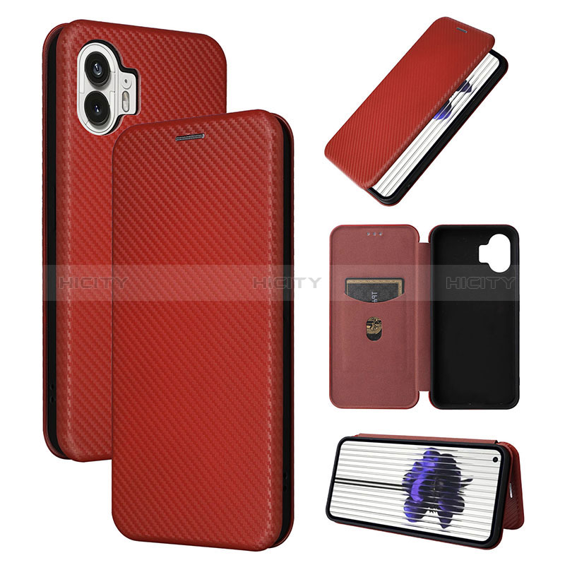 Custodia Portafoglio In Pelle Cover con Supporto L04Z per Nothing Phone 2