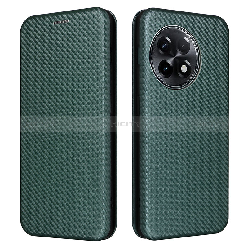 Custodia Portafoglio In Pelle Cover con Supporto L04Z per OnePlus Ace 2 Pro 5G Verde