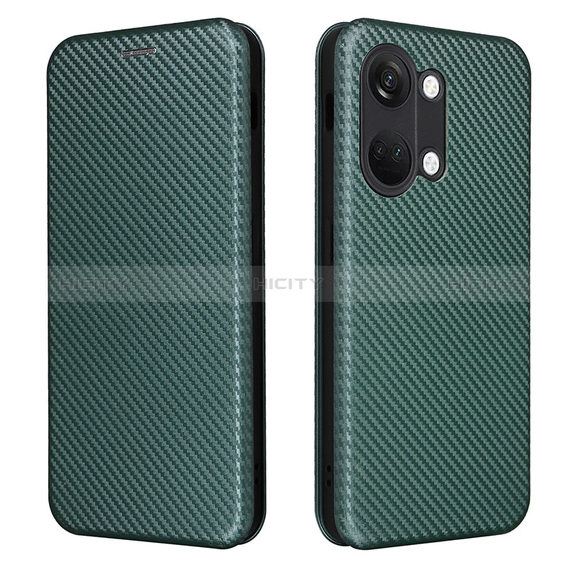 Custodia Portafoglio In Pelle Cover con Supporto L04Z per OnePlus Ace 2V 5G Verde