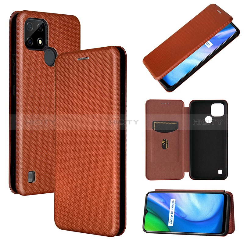 Custodia Portafoglio In Pelle Cover con Supporto L04Z per Realme C21