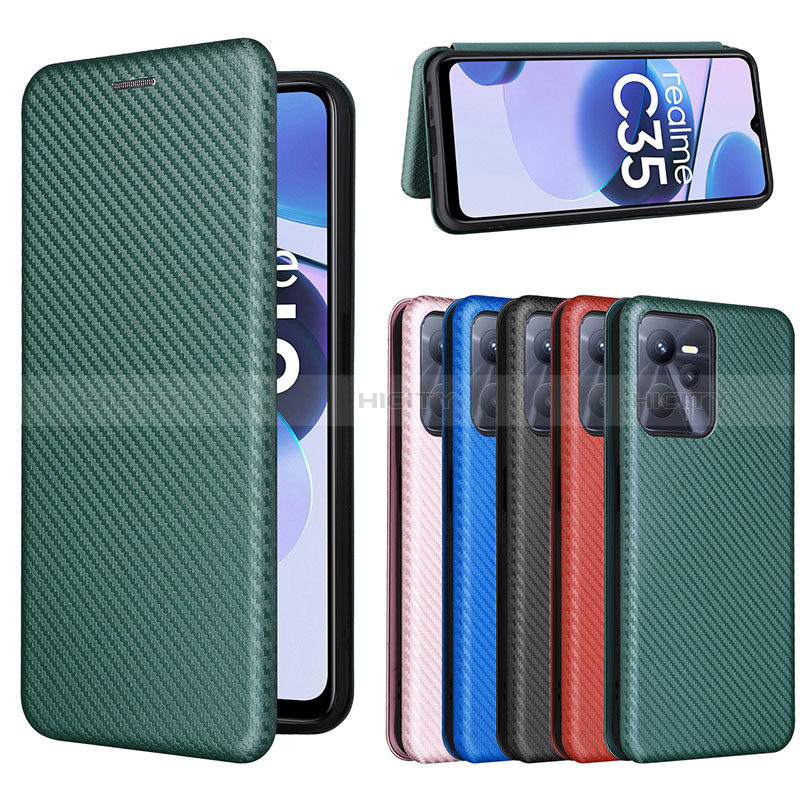 Custodia Portafoglio In Pelle Cover con Supporto L04Z per Realme C35