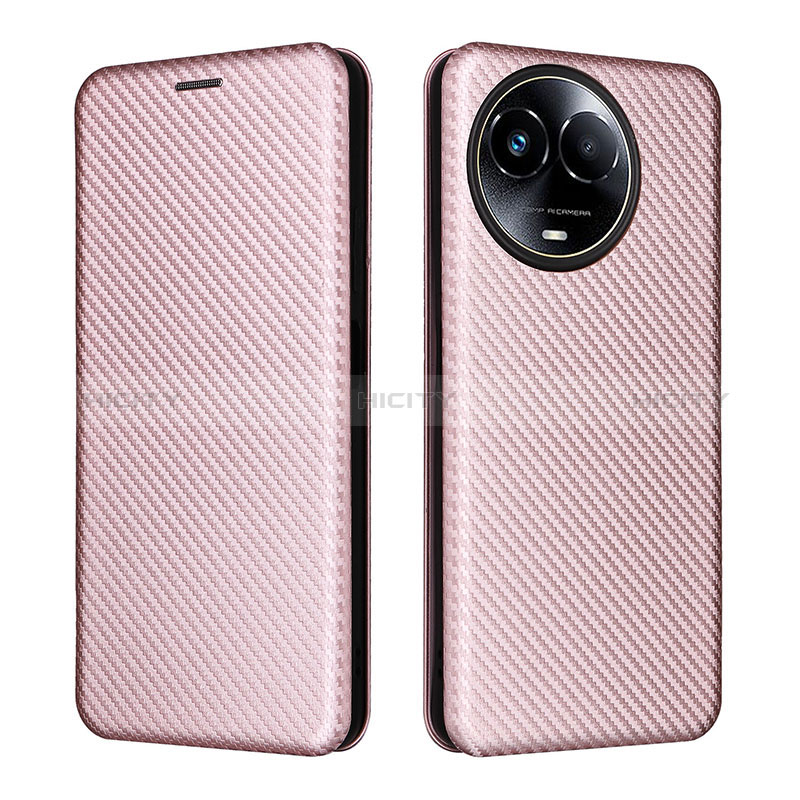 Custodia Portafoglio In Pelle Cover con Supporto L04Z per Realme V50 5G Oro Rosa