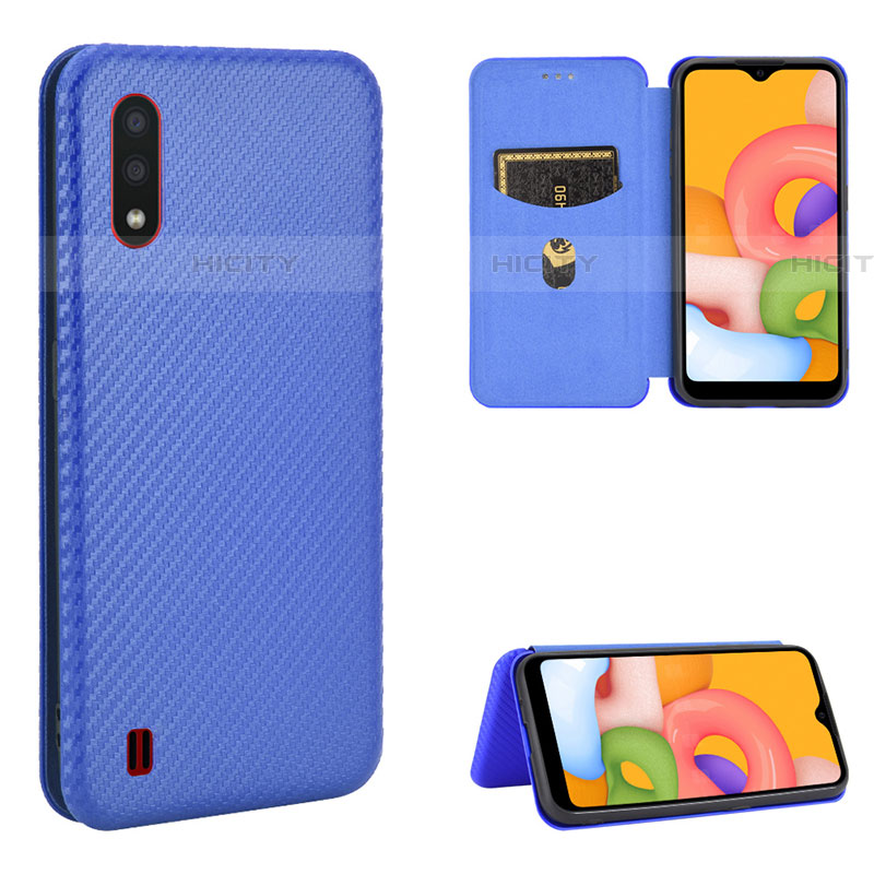 Custodia Portafoglio In Pelle Cover con Supporto L04Z per Samsung Galaxy A01 SM-A015