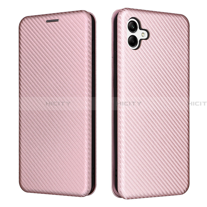 Custodia Portafoglio In Pelle Cover con Supporto L04Z per Samsung Galaxy A04 4G Oro Rosa