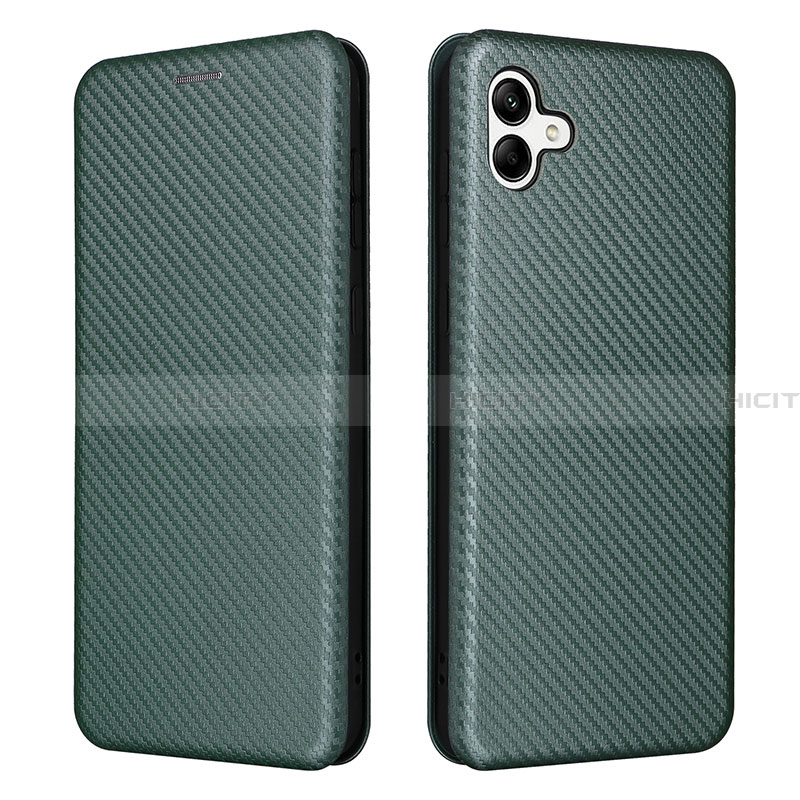 Custodia Portafoglio In Pelle Cover con Supporto L04Z per Samsung Galaxy A04 4G Verde