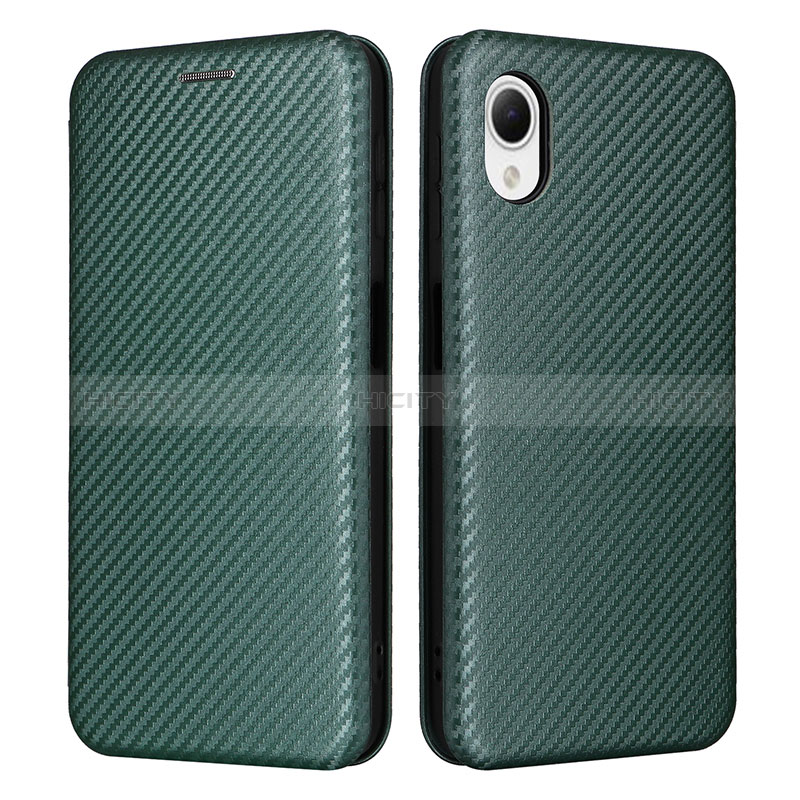 Custodia Portafoglio In Pelle Cover con Supporto L04Z per Samsung Galaxy A23e 5G Verde