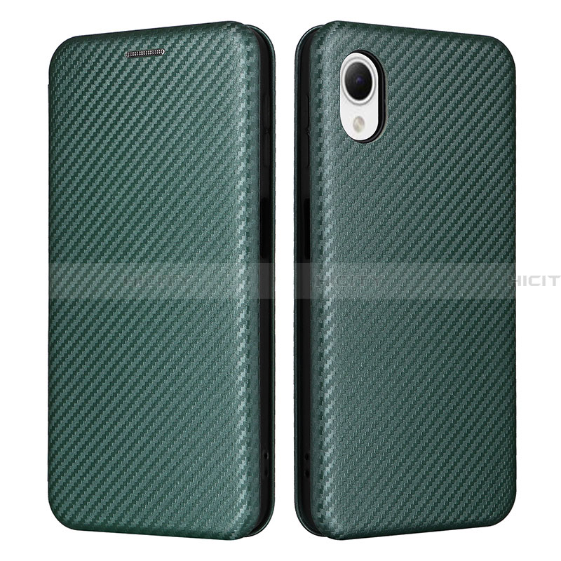 Custodia Portafoglio In Pelle Cover con Supporto L04Z per Samsung Galaxy A23s Verde