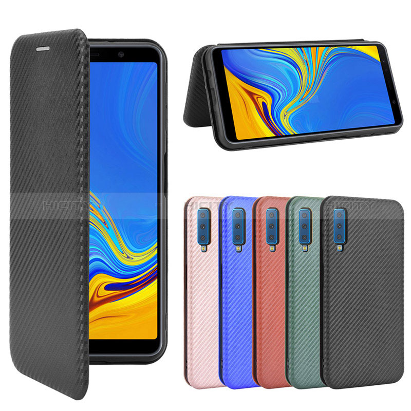 Custodia Portafoglio In Pelle Cover con Supporto L04Z per Samsung Galaxy A7 (2018) A750