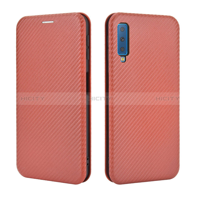 Custodia Portafoglio In Pelle Cover con Supporto L04Z per Samsung Galaxy A7 (2018) A750