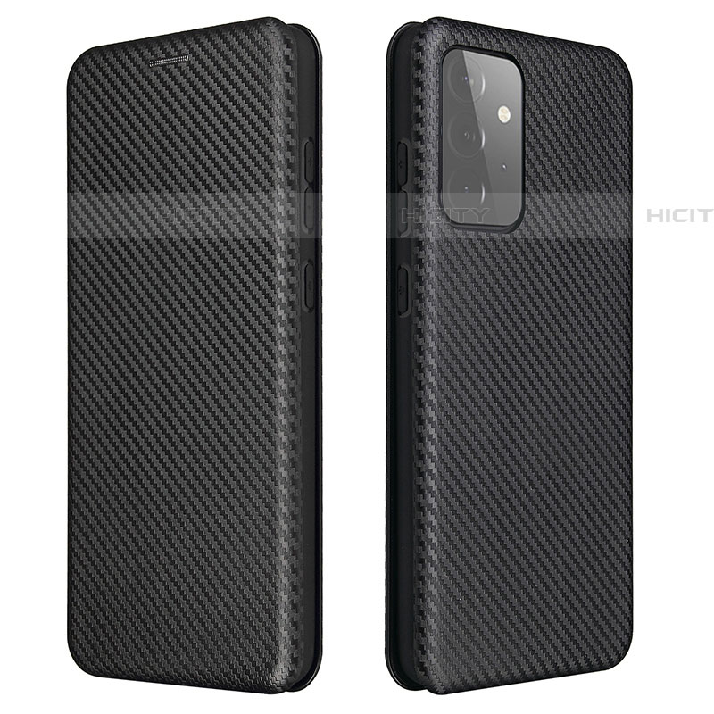 Custodia Portafoglio In Pelle Cover con Supporto L04Z per Samsung Galaxy A72 4G Nero