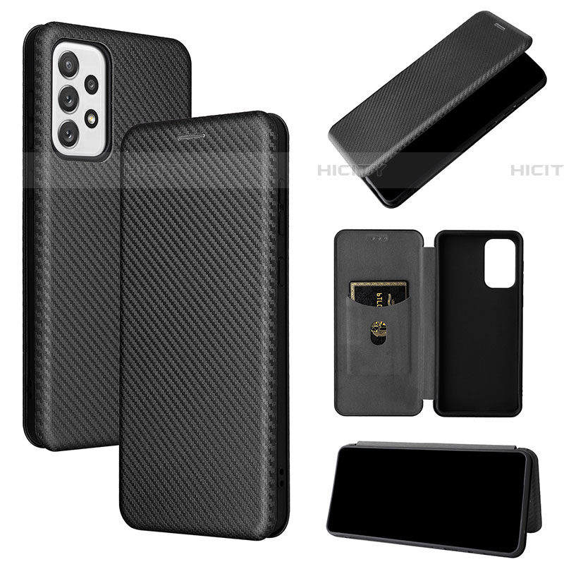 Custodia Portafoglio In Pelle Cover con Supporto L04Z per Samsung Galaxy A73 5G Nero