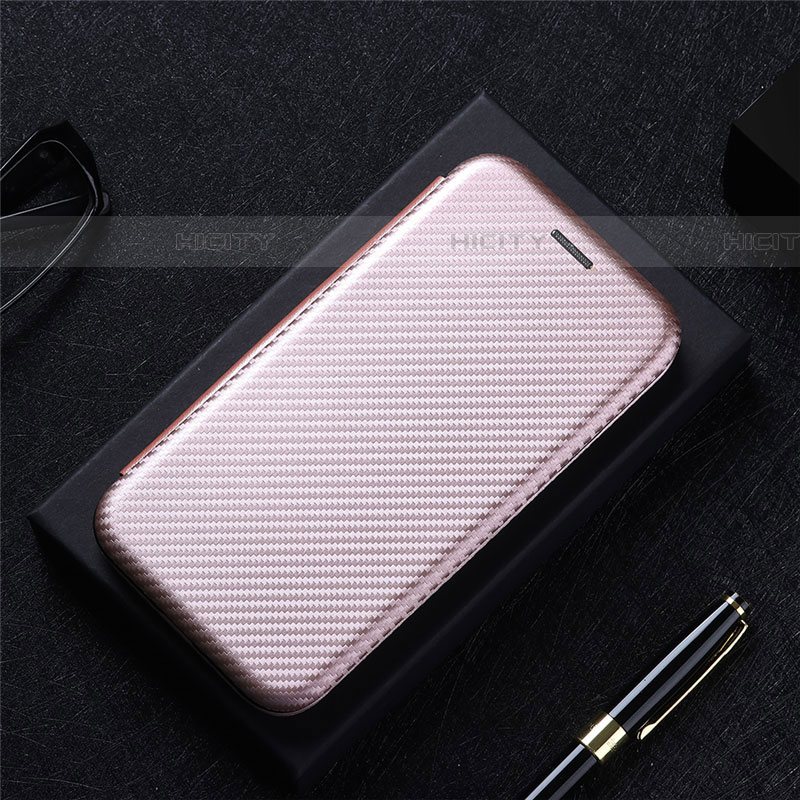 Custodia Portafoglio In Pelle Cover con Supporto L04Z per Samsung Galaxy F13 4G Oro Rosa