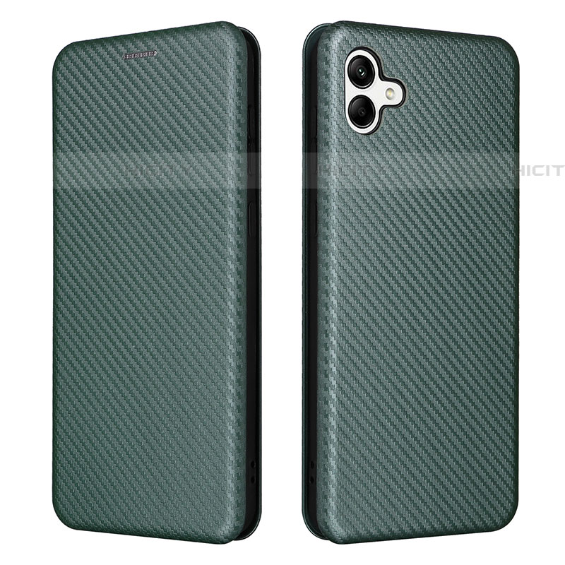 Custodia Portafoglio In Pelle Cover con Supporto L04Z per Samsung Galaxy F14 5G Verde