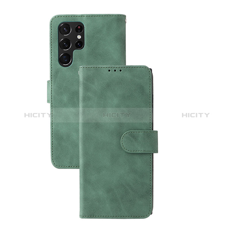 Custodia Portafoglio In Pelle Cover con Supporto L04Z per Samsung Galaxy S25 Ultra 5G Verde