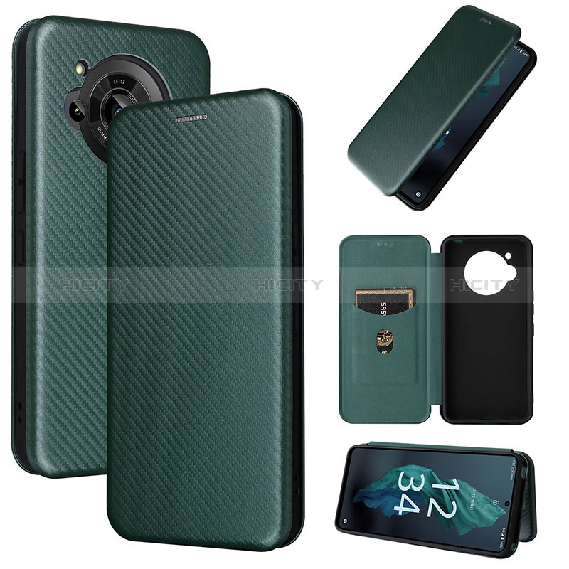 Custodia Portafoglio In Pelle Cover con Supporto L04Z per Sharp Aquos R7s