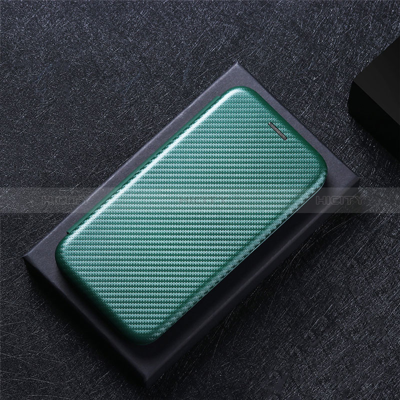 Custodia Portafoglio In Pelle Cover con Supporto L04Z per Sharp Aquos Sense8 Verde