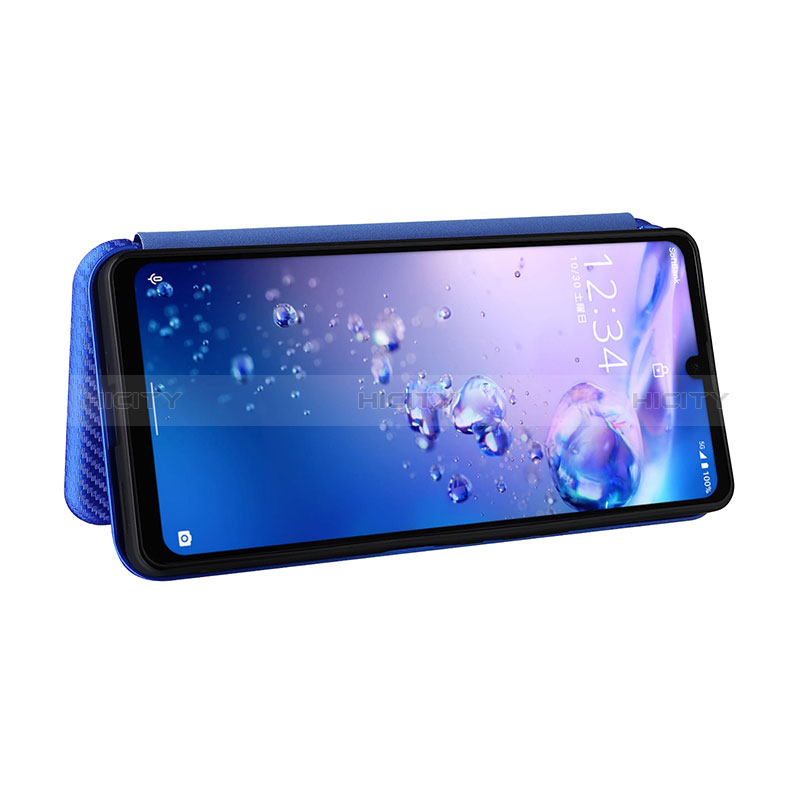 Custodia Portafoglio In Pelle Cover con Supporto L04Z per Sharp Aquos Zero6