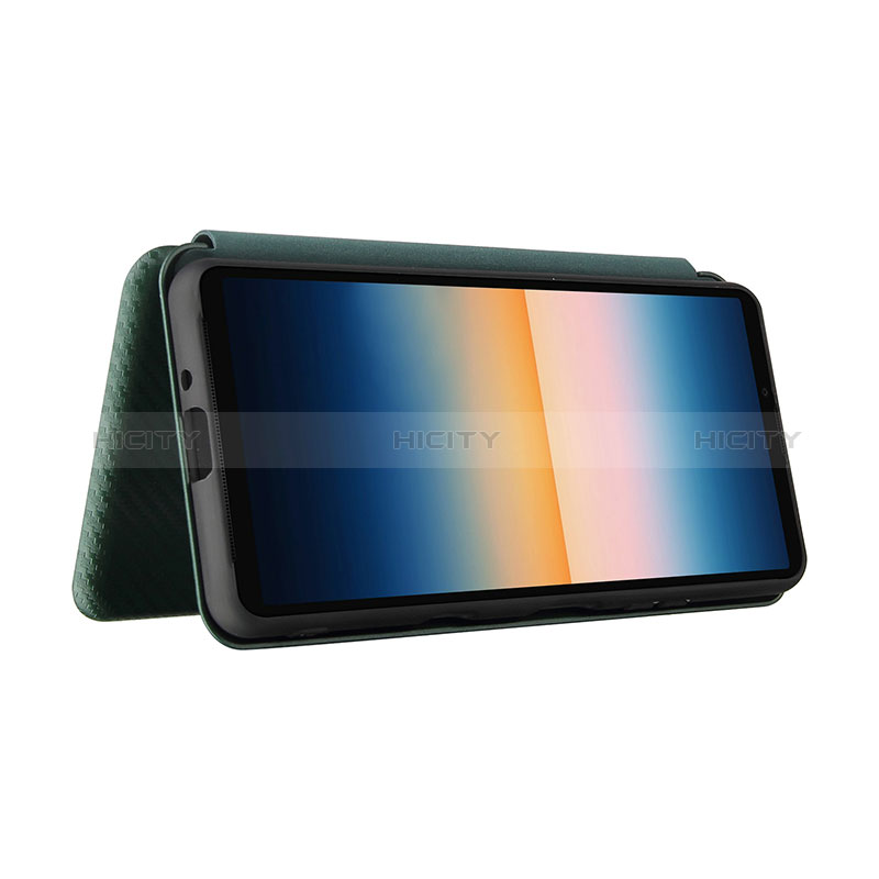 Custodia Portafoglio In Pelle Cover con Supporto L04Z per Sony Xperia 10 III SO-52B