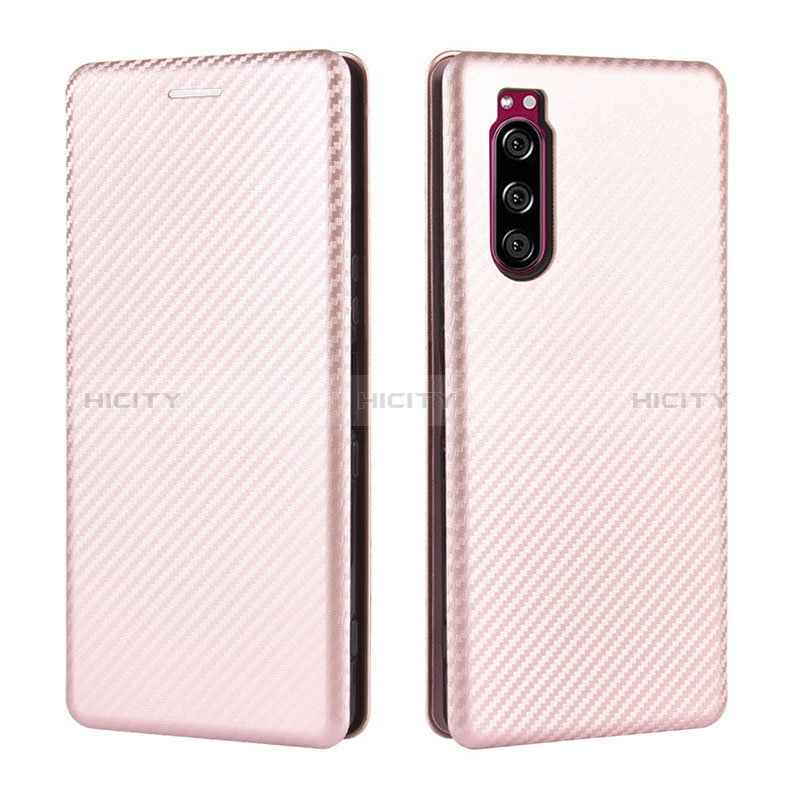 Custodia Portafoglio In Pelle Cover con Supporto L04Z per Sony Xperia 5