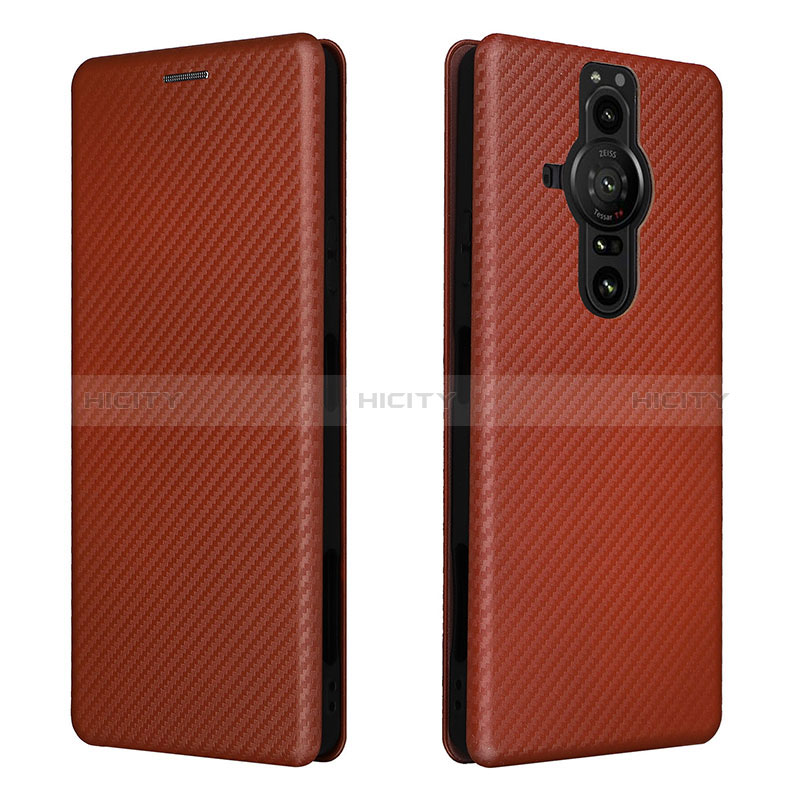 Custodia Portafoglio In Pelle Cover con Supporto L04Z per Sony Xperia PRO-I