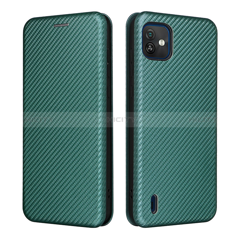 Custodia Portafoglio In Pelle Cover con Supporto L04Z per Wiko Y82 Verde